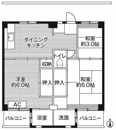 ビレッジハウス鎌倉7号棟 (205号室)の物件間取画像